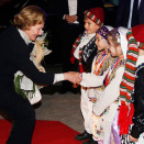 The King and Queen conducted a State Visit to Turkey on 5&#150;7 November 2013. On the eve of their arrival, they were greeted by children with flowers as they arrived at the hotel in Ankara. (Photo: Lise Åserud, NTB Scanpix) 